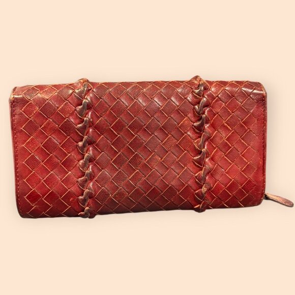Authentic Vintage Bottega Veneta Intrecciato Leather Continental Wallet - Picture 2 of 5